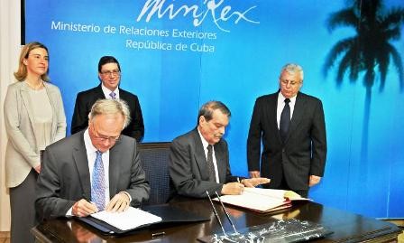 Cuba y la Unión Europea firman un acuerdo para normalizar las relaciones - ảnh 1