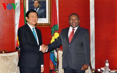 Presidente de Vietnam conversa con homólogo mozambiqueño  - ảnh 1
