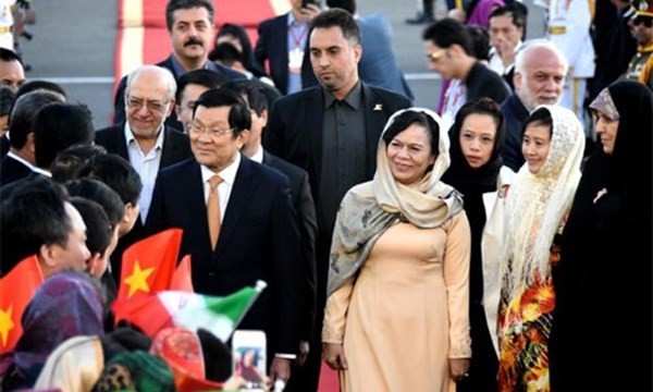 Inicia el presidente vietnamita visita oficial a Irán - ảnh 1