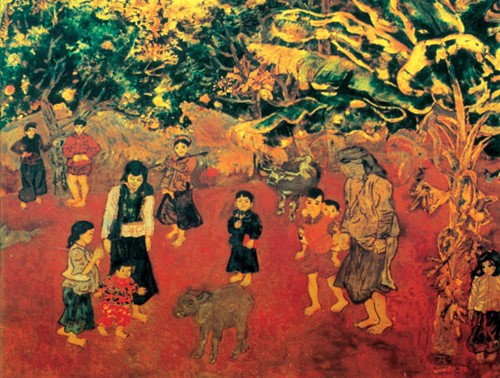 Nguyen Tu Nghiem, pintor que combina la tradición folclórica con espíritu contemporáneo - ảnh 1