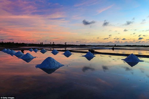 Campo de sal de Vietnam, uno de los 15 puntos ideales del mundo para contemplar el alba - ảnh 1