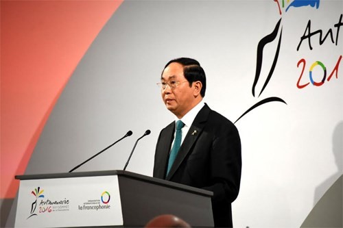 Presidente vietnamita ofrece un discurso en la apertura de XVI Cumbre de la Francofonía - ảnh 1