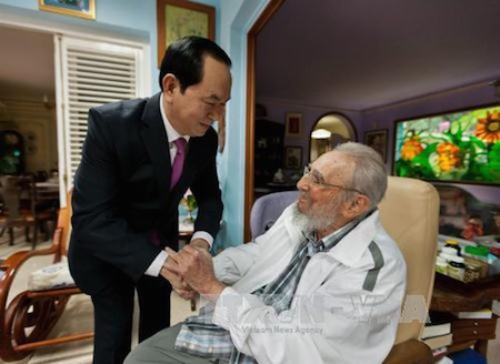Encuentros amistosos entre Fidel y dirigentes vietnamitas - ảnh 17