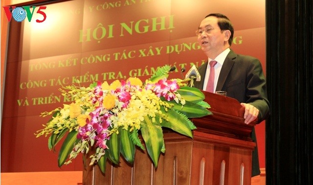 Presidente vietnamita da orientaciones para fortalecimiento de las fuerzas de seguridad pública - ảnh 1