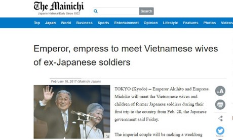 Viaje del Emperador Akihito a Vietnam acapara la atención de prensa japonesa - ảnh 1