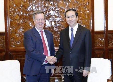 Presidente vietnamita recibe al embajador saliente de España - ảnh 1