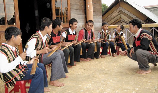 Ching kram, un instrumento musical singular de bambú de los Ede - ảnh 1