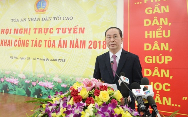 Sector de tribunal de Vietnam despliega tareas de 2018 - ảnh 1