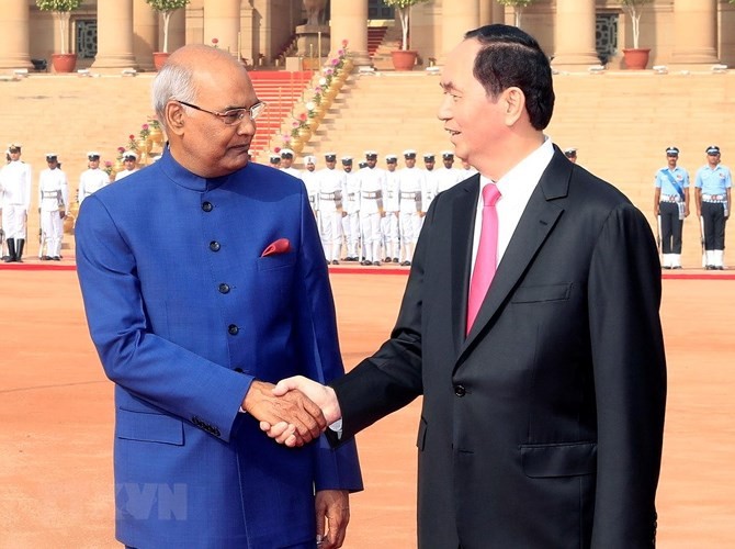 Prosigue la agenda de trabajo del presidente vietnamita en la India - ảnh 1