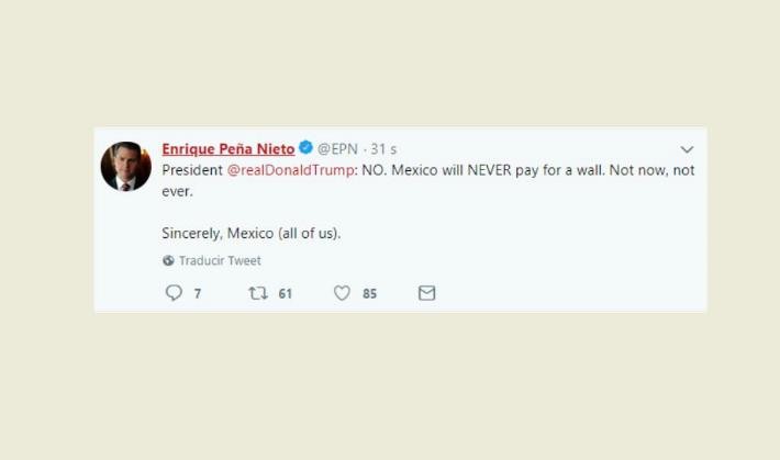 México nunca pagará por el muro en la frontera con Estados Unidos, según Peña Nieto - ảnh 1