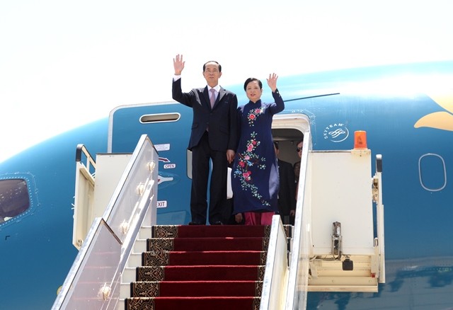 Presidente vietnamita inicia su visita a Egipto - ảnh 1