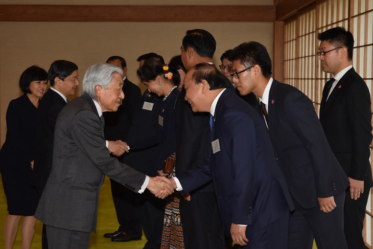 Dirigentes de la Subregión del Mekong se reúnen con el emperador de Japón - ảnh 1