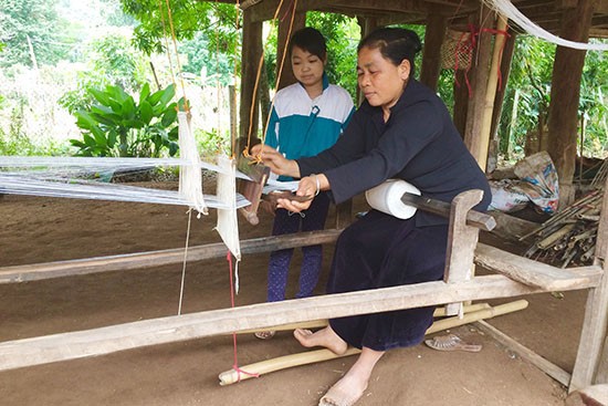 Moc Chau desarrolla la economía con el tejido de brocado tradicional - ảnh 1