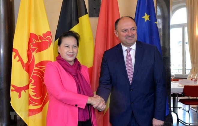 Presidenta parlamentaria de Vietnam se encuentra con ministro presidente de Valonia - ảnh 1