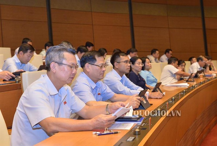 Legisladores vietnamitas debaten proyectos de ley de Auditoría (enmendada) y de Biblioteca - ảnh 1