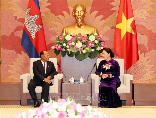 Jefe de la Asamblea Nacional de Camboya concluye visita a Vietnam - ảnh 1