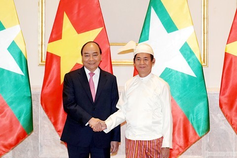 Primer ministro vietnamita concluye visita a Myanmar - ảnh 1