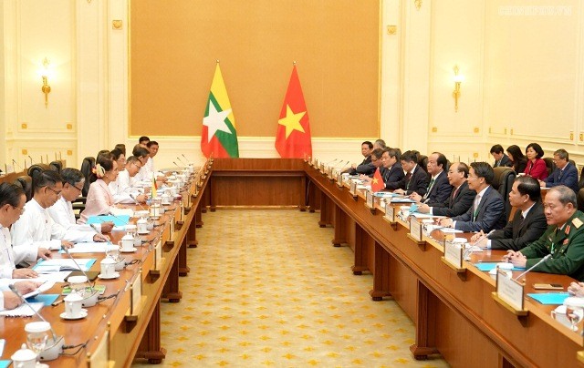 Primer ministro vietnamita concluye visita a Myanmar - ảnh 2