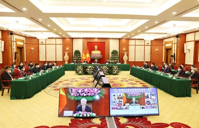 Líder vietnamita llama a los partidos políticos del mundo a unirse a la respuesta a los desafíos comunes - ảnh 1