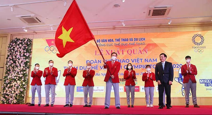 Abanderamiento de la delegación vietnamita para los Juegos Olímpicos de Tokio 2020 - ảnh 1