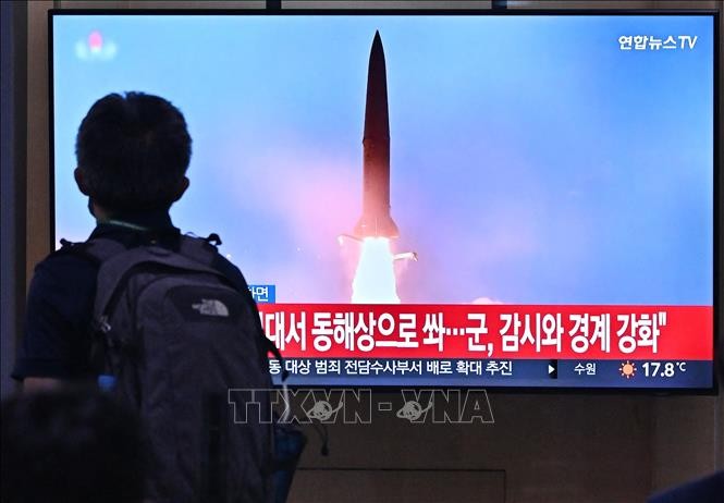 Corea del Sur, Estados Unidos y Japón protestan por lanzamiento de misil norcoreano - ảnh 1