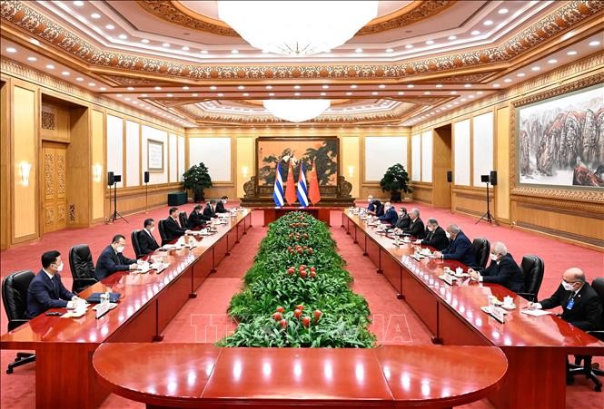 China y Cuba emitieron Declaración Conjunta sobre lazos bilaterales - ảnh 1