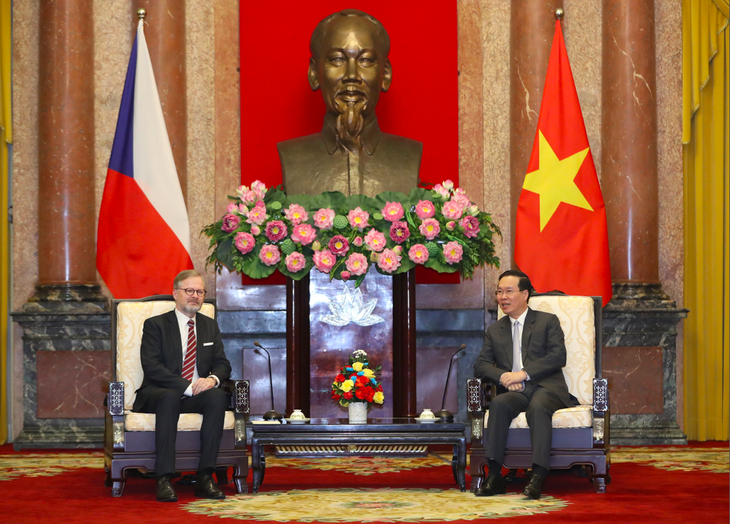 Presidente vietnamita recibe al primer ministro checo - ảnh 1