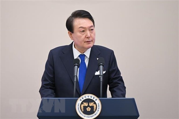Presidente de Corea del Sur inicia visita a Estados Unidos - ảnh 1
