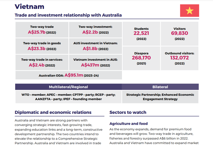 Australia propone 4 sectores de cooperación claves con Vietnam en su Estrategia Económica con el Sudeste Asiático - ảnh 1