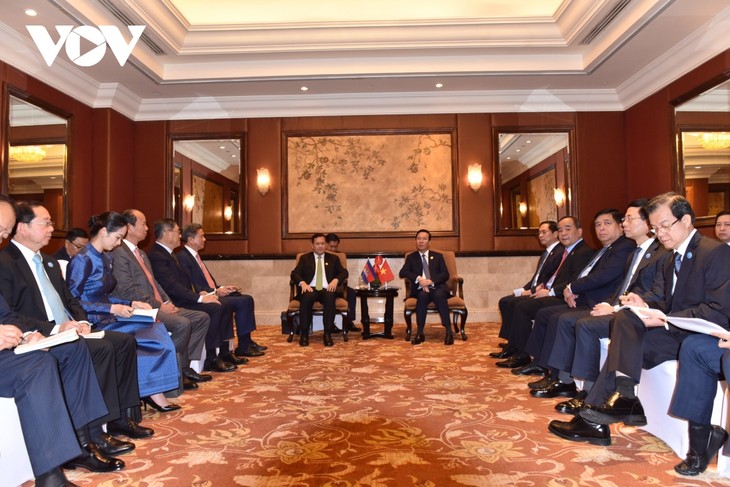 Presidente vietnamita se reúne con primer ministro camboyano - ảnh 1