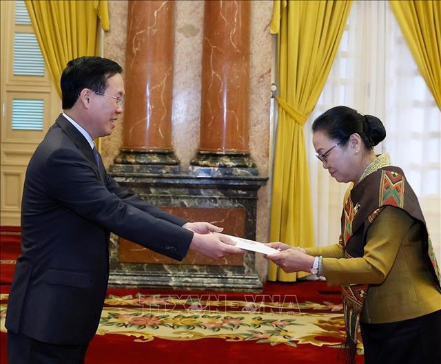 Presidente vietnamita recibe a embajadores de Venezuela y Laos - ảnh 2