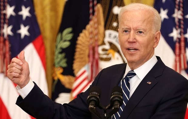 Joe Biden défend son bilan dans une première conférence de presse en 65 jours - ảnh 1