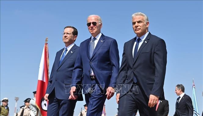Joe Biden arrive en Israël et entame sa tournée du Moyen-Orient - ảnh 1
