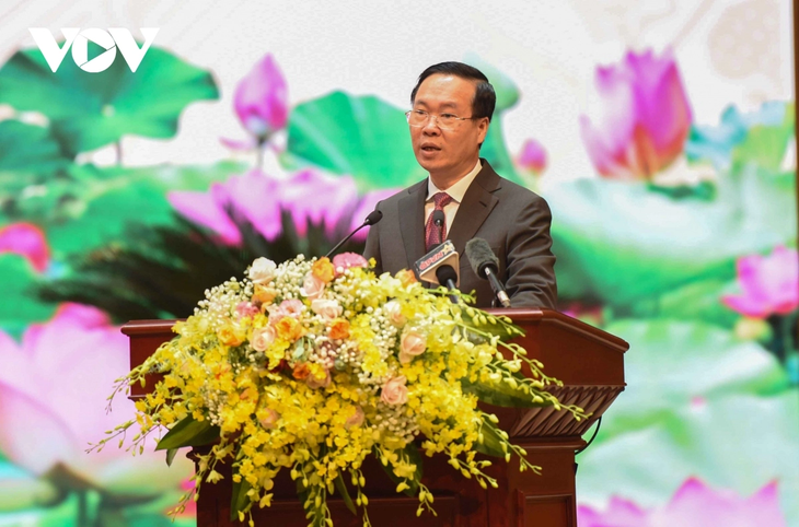Vo Van Thuong à la Conférence politique nationale de l’armée 2023 - ảnh 1