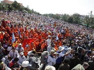 พรรคฝ่ายค้านกัมพูชาเริ่มการชุมนุมประท้วงเป็นเวลา 3 วัน - ảnh 1