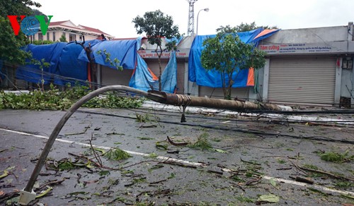 พายุคัลเมจิส่งผลให้หลังคาและบ้านเรือนประชาชนได้รับความเสียหาย - ảnh 1