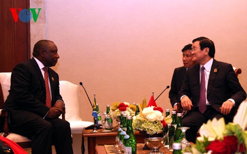ประธานประเทศเจืองเติ๊นซางพบปะทวิภาคีนอกกรอบการประชุมสุดยอดเอเชีย – แอฟริกา - ảnh 1