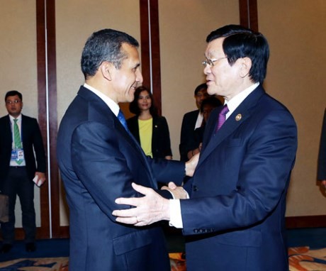 ประธานประเทศเจืองเติ๊นซางพบปะทวิภาคีกับผู้นำเศรษฐกิจต่างๆของเอเปก - ảnh 2
