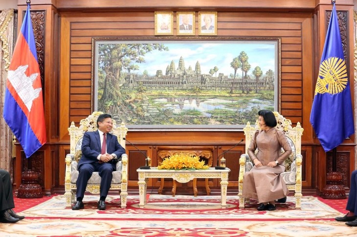 ประธานรัฐสภากัมพูชา ย้ำถึงความหมายสำคัญของความสัมพันธ์ร่วมมือและการสนับสนุนเวียดนาม - กัมพูชา - ảnh 1