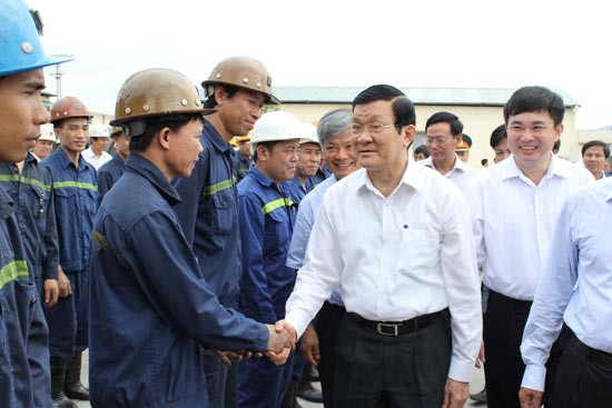 Chủ tịch nước Trương Tấn Sang thăm và làm việc tại Quảng Ninh - ảnh 1