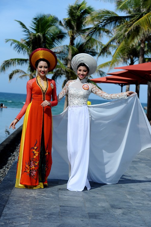 Người đẹp Hoa hậu Việt Nam trong trang phục áo dài  - ảnh 11