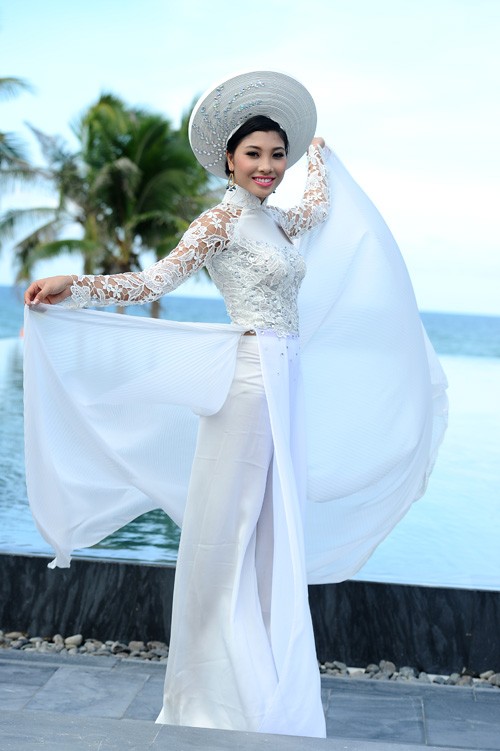 Người đẹp Hoa hậu Việt Nam trong trang phục áo dài  - ảnh 6
