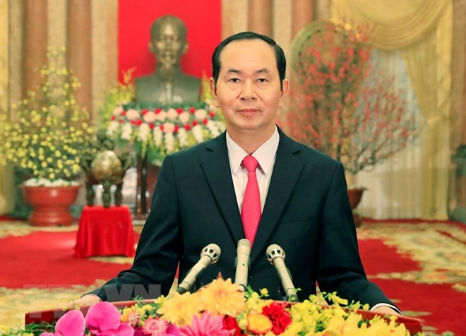Chủ tịch nước Trần Đại Quang chúc Tết Mậu Tuất 2018 - ảnh 1