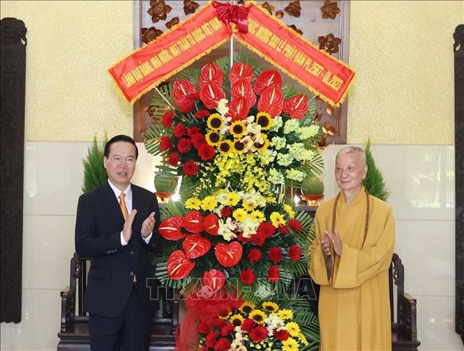 Chủ tịch nước Võ Văn Thưởng chúc mừng Đại lễ Phật đản tại Thành phố Hồ Chí Minh - ảnh 1
