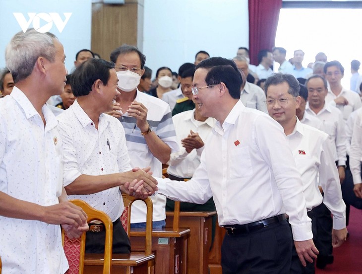 Chủ tịch nước Võ Văn Thưởng tiếp xúc cử tri thành phố Đà Nẵng - ảnh 1