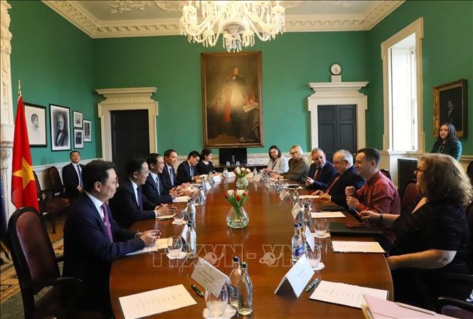 Bộ trưởng Ngoại giao Bùi Thanh Sơn gặp Chủ tịch Thượng viện và Chủ tịch Hạ viện Ireland - ảnh 1
