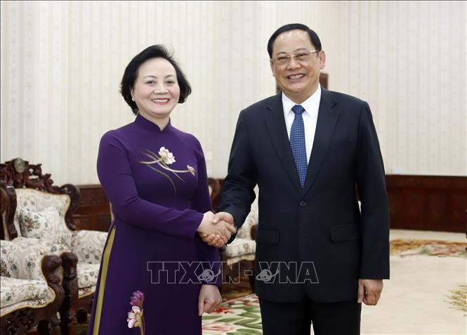 Thủ tướng S.Siphandone đánh giá cao hợp tác giữa hai Bộ Nội vụ Lào - Việt Nam - ảnh 1