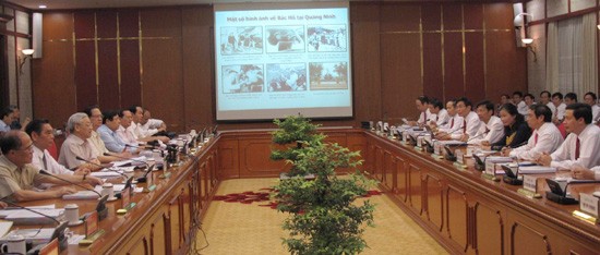 Bộ Chính trị làm việc với Ban Thường vụ Tỉnh uỷ Quảng Ninh - ảnh 1