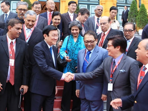 Chủ tịch nước Trương Tấn Sang tiếp đoàn đại biểu dự Đại hội quảng cáo Châu Á - ảnh 1