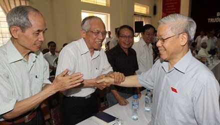 Tổng Bí Thư Nguyễn Phú Trọng tiếp xúc cử tri Hà Nội - ảnh 1